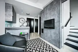 Gray Plaster In The Kitchen Interior Photo