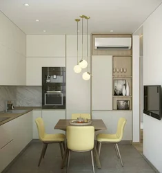 Living Room Kitchen Design With Sofa And TV