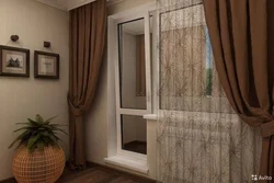Yotoqxonaning ichki qismidagi balkon eshigi