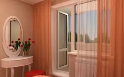 Yataq otağının içərisində balkon qapısı