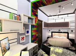Rectangular bedroom designs for teenagers