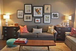 How To Decorate The Wall With Wallpaper Behind The Sofa In The Living Room Photo