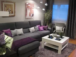 Boz xalça ilə qonaq otağı dizaynı