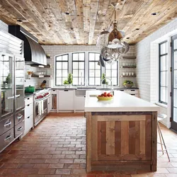 Kitchen Interior Wooden Floor