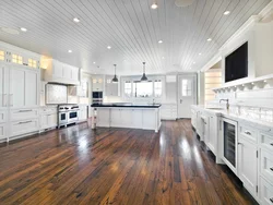 Kitchen interior wooden floor