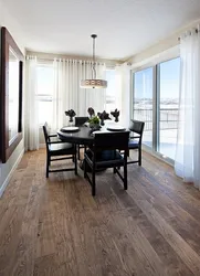 Kitchen interior wooden floor