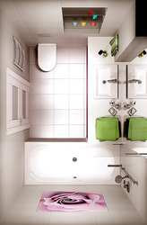 Bathroom interior meter by meter