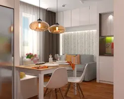Design of a small two-room apartment with a small kitchen