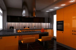 Kitchens with orange ceiling photo