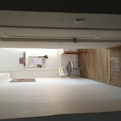 Hallway design with kitchen without door