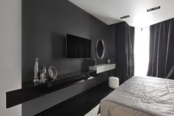 Bedroom Living Room Design In Gray Tones