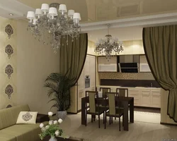 Обои для кухни зал в интерьере