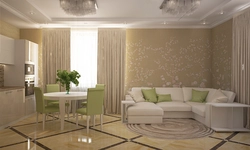 Wallpaper for the kitchen hall in the interior
