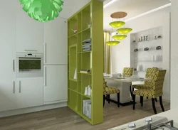 Mətbəx Üçün Arakəsmə Ilə Studiya Dizaynı