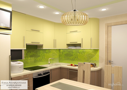 Beige green kitchen photo