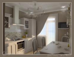 Kitchen in 3 room apartment design