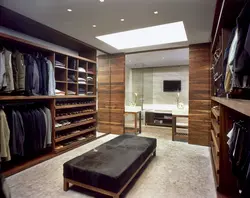 Bath and dressing room in the bedroom photo