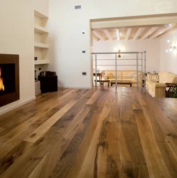 Living room design wood flooring