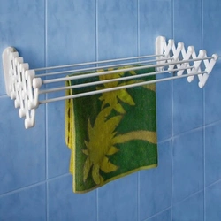 Wall-Mounted Clothes Dryers In The Bathroom Interior