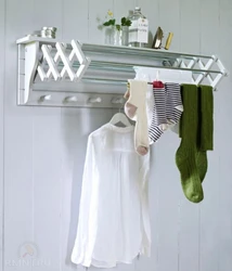 Wall-Mounted Clothes Dryers In The Bathroom Interior