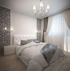 Brown gray and white in the bedroom interior