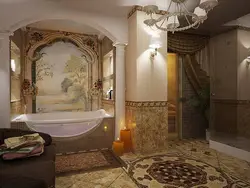 Bath design with columns