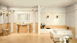 Bath design with columns