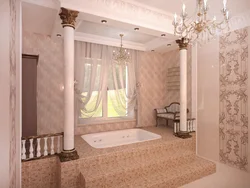 Bath design with columns