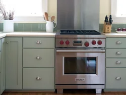 Cooktop and cabinet photo in the kitchen