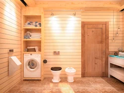 Taxta Evdə Hamam Döşəməsi Fotoşəkili