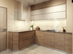 Porcelain tiles in the kitchen 60 by 60 photo