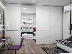 Cabinet design in a studio apartment