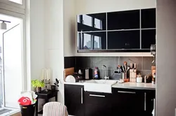 Black Kitchen In The Interior Of Khrushchev