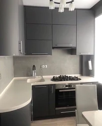 Black Kitchen In The Interior Of Khrushchev