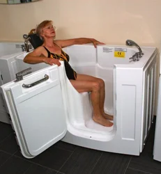 Bathtub photo with a person