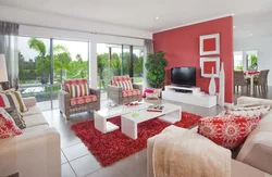 Living room interior with hairdryer
