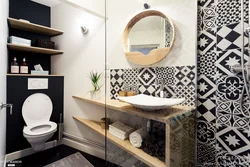 Bathroom interior with ornament