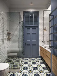 Bathroom interior with ornament