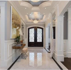 Hallway interior with column