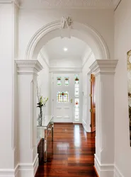 Hallway interior with column