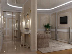 Hallway interior with column