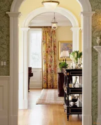 Hallway interior with column