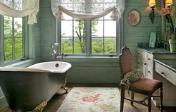 Fabric In The Bathroom Interior