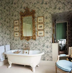 Fabric In The Bathroom Interior