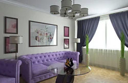 If sofa with flowers living room interior