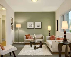 Painting walls in apartment using wallpaper design