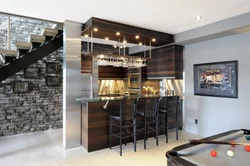 Living Room Interiors With Bar