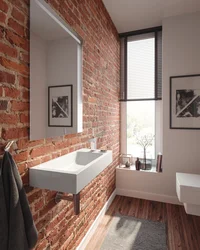 Bath design in a brick house