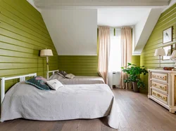 Wooden Beams In The Bedroom Interior