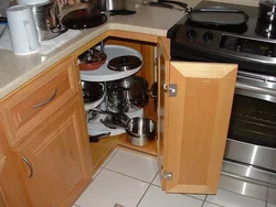 Corner drawer for kitchen design